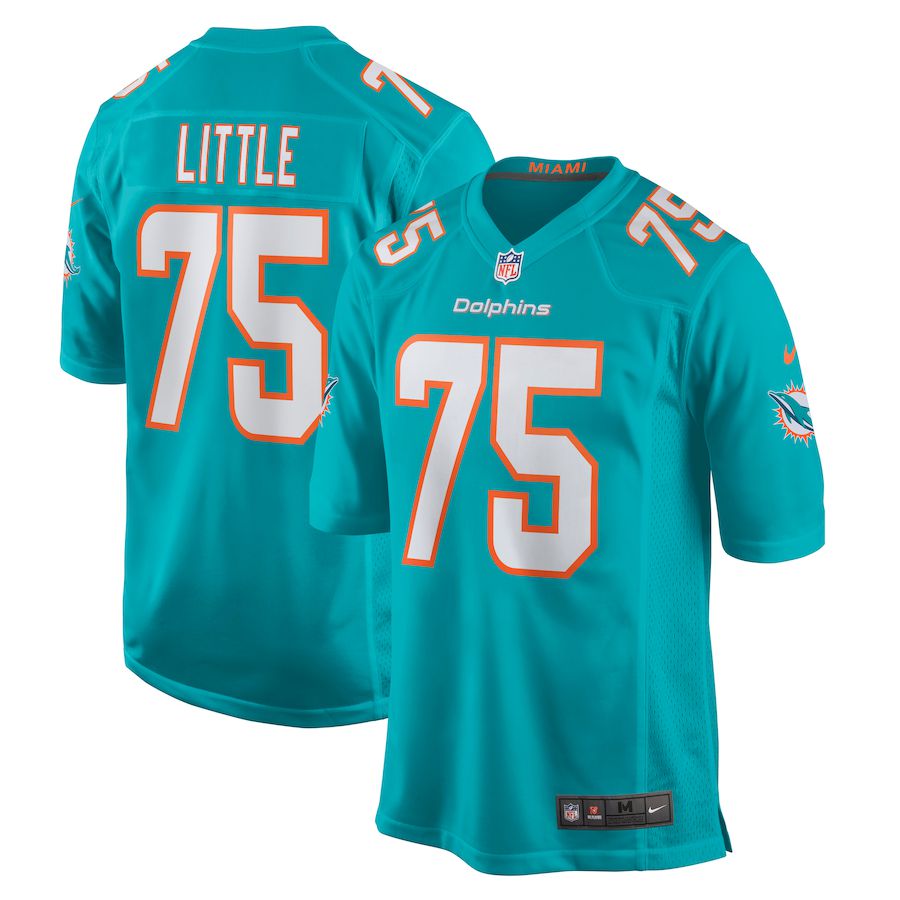 Men Miami Dolphins #75 Greg Little Nike Green Game NFL Jersey->miami dolphins->NFL Jersey